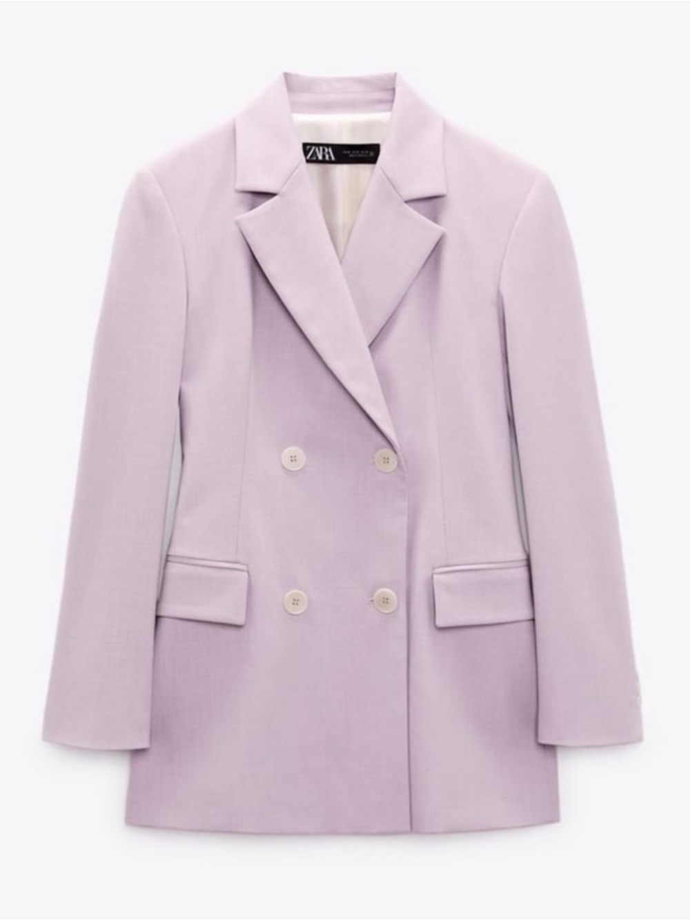 Zara Double-Breasted Tailored Lavender Blazer Jacket XL